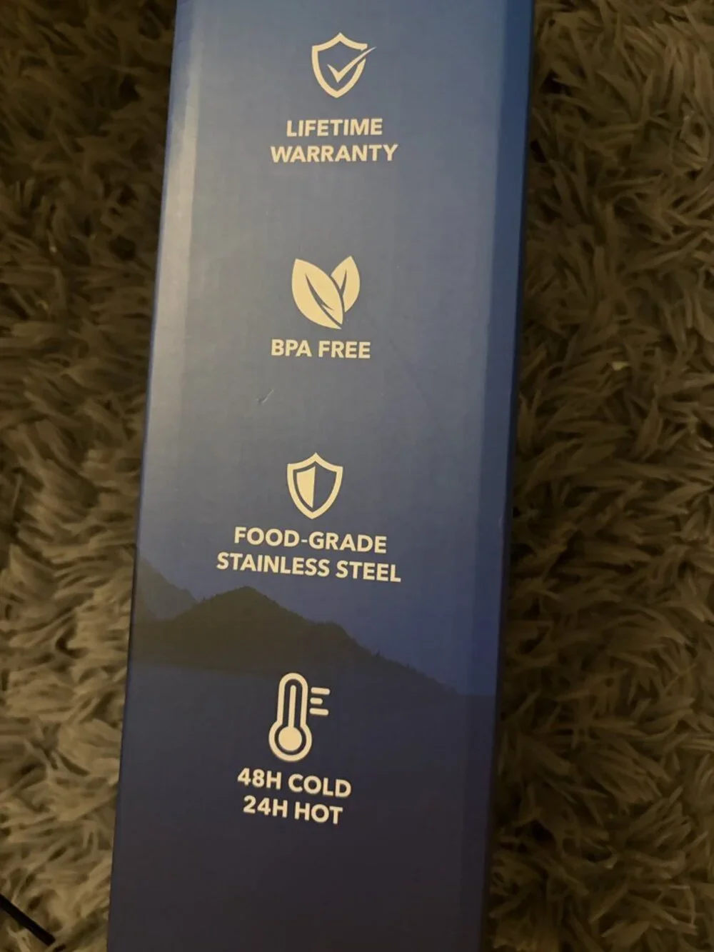 RAYMYLO Insulated Stainless Steel Water Bottle 24oz Navy 48H Cold 24H Hot NEW
